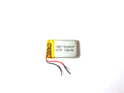 Аккумулятор 3.7v 320mAh 4x20x31 / 402030 / 31мм на 20мм на 4мм - фото 159145