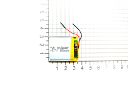 Аккумулятор 3.7v 500mAh 4x30x35 / 403035 / 35мм на 30мм на 4мм - фото 159599