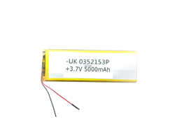 Аккумулятор 3.7v 5000mAh 3x155x52 / 3052155 / 155мм на 52мм на 3мм - фото 160608