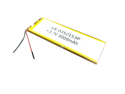 Аккумулятор 3.7v 5000mAh 3x155x52 / 3052155 / 155мм на 52мм на 3мм - фото 160609