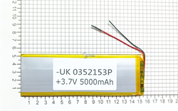 Аккумулятор 3.7v 5000mAh 3x155x52 / 3052155 / 155мм на 52мм на 3мм - фото 160610