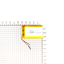 Аккумулятор 3.7v 2000mAh 10x34x50 / 103450 / 50мм на 34мм на 10мм - фото 161706