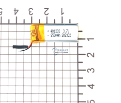 Аккумулятор 3.7v 130mAh 5x12x30 / 501230 / 30мм на 12мм на 5мм - фото 161789
