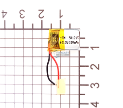 Аккумулятор 3.7v 100mAh 5x12x15 / 501215  / 15мм на 12мм на 5мм - фото 162019