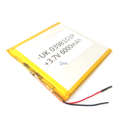 Аккумулятор 3.7v 6000mAh 3x100x100 / 30100100 / 100мм на 100мм на 3мм - фото 162107