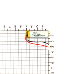 Аккумулятор 3.7v 350mAh 5x13x40 / 501340 / 40мм на 13мм на 5мм - фото 162220