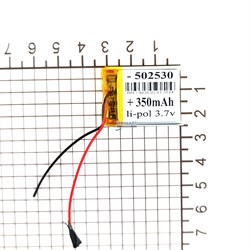 Аккумулятор 3.7v 350mAh 5x25x30 / 502530 / 30мм на 25мм на 5мм - фото 164311