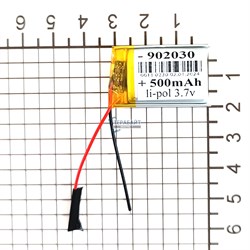 Аккумулятор 3.7v 500mAh 9x20x30 / 902030 / 30мм на 20мм на 9мм - фото 164434