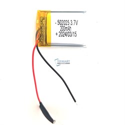 Аккумулятор 3.7v 200mAh 5x20x25 / 502025 / 25мм на 20мм на 5мм - фото 171189