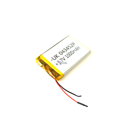 Аккумулятор 3.7v 1000mAh 4x34x50 / 403450 / 50мм на 34мм на 4мм 2 провода 2pin - фото 171316