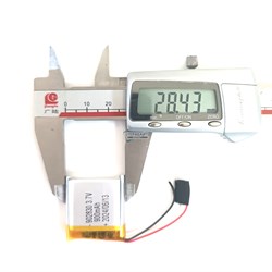 Аккумулятор 3.7v 900mAh 9x28x30 / 902830 / 30мм на 28мм на 9мм 2 провода 2pin - фото 171320