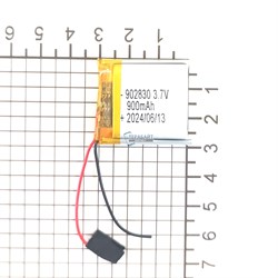 Аккумулятор 3.7v 900mAh 9x28x30 / 902830 / 30мм на 28мм на 9мм 2 провода 2pin - фото 171324
