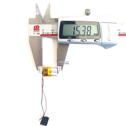 Аккумулятор 3.7v 55mAh 5x10x15 / 501015 / 15мм на 10мм на 5мм 2 провода - фото 171365