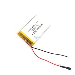Аккумулятор 3.7v 1300mAh 6x34x50 / 603450 / 50мм на 34мм на 6мм 2 провода - фото 172261