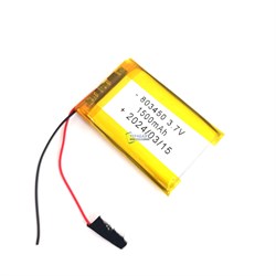 Аккумулятор 3.7v 1500mAh 8x34x50 / 803450 / 50мм на 34мм на 8мм 2 провода - фото 172297