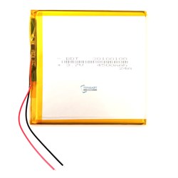 Аккумулятор 3.7v 4500mAh 3x100x100 / 30100100/ 100мм на 100мм на 3мм 2 провода - фото 172416