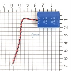Суперконденсатор edlc 5.5V 5F (ионистор) для видеорегистратора + разъем (фишка) коннектор на 2 провода - фото 173051