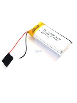 Аккумулятор 3.7v 800mAh 2pin 102040 Li-Pol универсальная аккумуляторная батарея 10x20x40 2 провода - фото 179759