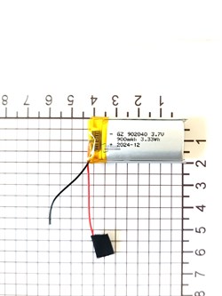 Аккумулятор 3.7v 700mAh 2pin 902040 Li-Pol универсальная аккумуляторная батарея 9x20x40 2 провода - фото 179770