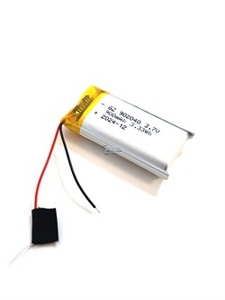 Аккумулятор 3.7v 700mAh 2pin 902040 Li-Pol универсальная аккумуляторная батарея 9x20x40 2 провода - фото 179774
