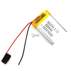Аккумулятор 3.7v 902535 092535 Li-Pol батарея 800mAh универсальная аккумуляторная батарея 9x25x35 2 провода - фото 179826