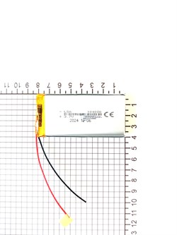 Аккумулятор 3.7v 4000mAh 10x40x80 2 провода 2pin / 104080 / 80мм на 40мм на 10мм - фото 180580