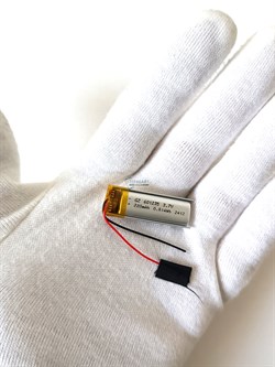 Аккумулятор 3.7v 220mAh 2pin 601235 Li-Pol универсальная аккумуляторная батарея 6x12x35 2 провода - фото 180632