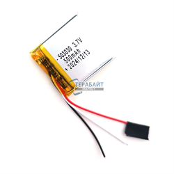 Аккумулятор 3.7v 500mAh 5x30x30 / 503030 / 30мм на 30мм на 5мм 3 провода 3pin - фото 180726