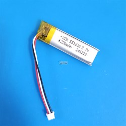 Аккумулятор 3.7v 230mAh 3pin + разъем (фишка) коннектор 551238 Li-Pol универсальная аккумуляторная батарея 5.5x12x38 3 провода - фото 180937