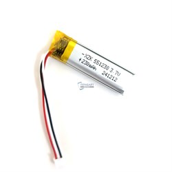 Аккумулятор 3.7v 230mAh 3pin + разъем (фишка) коннектор 551238 Li-Pol универсальная аккумуляторная батарея 5.5x12x38 3 провода - фото 180943