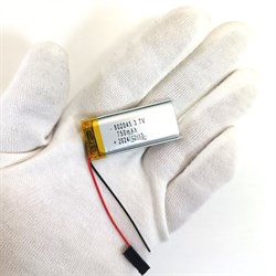 Аккумулятор 3.7v 750mAh 2pin 802045 Li-Pol универсальная аккумуляторная батарея 8x20x45 2 провода - фото 180956
