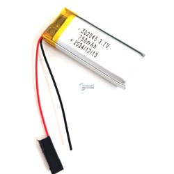 Аккумулятор 3.7v 750mAh 2pin 802045 Li-Pol универсальная аккумуляторная батарея 8x20x45 2 провода - фото 180961
