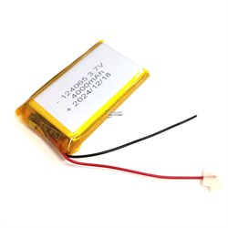 Аккумулятор 3.7v 4000mAh 2pin 124065 Li-Pol универсальная аккумуляторная батарея 12x40x65 2 провода - фото 181081