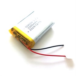 Аккумулятор 3.7v 2500mAh 2pin 104050 Li-Pol универсальная аккумуляторная батарея 10x40x50 2 провода - фото 181101