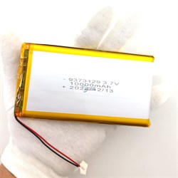 Аккумулятор 3.7v 10000mAh 2pin 9373129 Li-Pol для powerbank повербанка универсальная батарея 9.3x73x129 2 провода - фото 181115