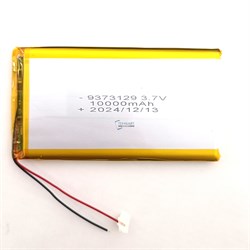 Аккумулятор 3.7v 10000mAh 2pin 9373129 Li-Pol для powerbank повербанка универсальная батарея 9.3x73x129 2 провода - фото 181118