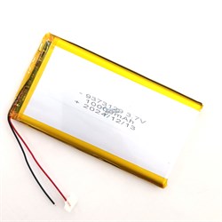 Аккумулятор 3.7v 10000mAh 2pin 9373129 Li-Pol для powerbank повербанка универсальная батарея 9.3x73x129 2 провода - фото 181119