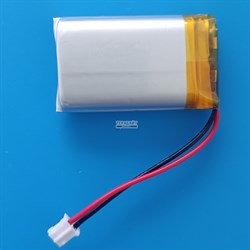 Аккумулятор 3.7v 1400mAh 2pin + разъем (фишка) коннектор 102540 Li-Pol универсальная аккумуляторная батарея 10x25x40 2 провода - фото 181135