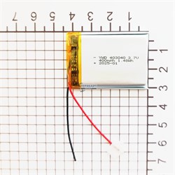 Аккумулятор 3.7v 400mAh 2pin 403040 Li-Pol универсальная аккумуляторная батарея 4x30x40 2 провода - фото 183724