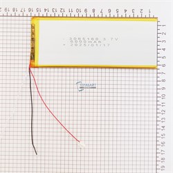 Аккумулятор универсальный 3.7v 5000mAh 3065160 3 провода  (Li-Pol батарея подходит для планшетов и другой электроники) - фото 183737