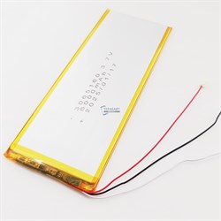 Аккумулятор универсальный 3.7v 5000mAh 3065160 3 провода  (Li-Pol батарея подходит для планшетов и другой электроники) - фото 183740