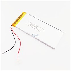 Аккумулятор универсальный 2pin 2 провода 3.7v 3000mAh (Li-Pol батарея подходит для планшетов и другой электроники) код акб 3050120 - фото 183759