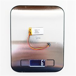 Аккумулятор 3.7v 350mAh 3pin + разъем (фишка) коннектор 402035 Li-Pol универсальная аккумуляторная батарея 4x20x35 3 провода - фото 183926