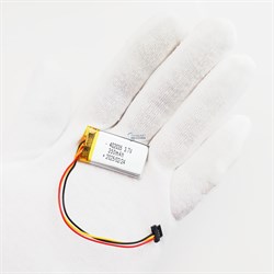 Аккумулятор 3.7v 350mAh 3pin + разъем (фишка) коннектор 402035 Li-Pol универсальная аккумуляторная батарея 4x20x35 3 провода - фото 183927