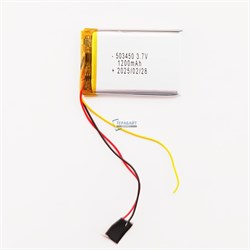 Аккумулятор 3.7v 1200mAh 3pin 503450 Li-Pol универсальная аккумуляторная батарея 5x34x50 3 провода - фото 184634