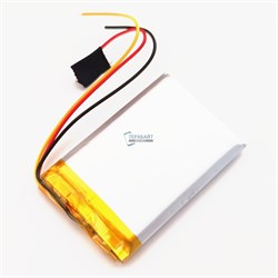 Аккумулятор 3.7v 1300mAh 3pin 603450 Li-Pol универсальная аккумуляторная батарея 6x34x50 3 провода - фото 184686