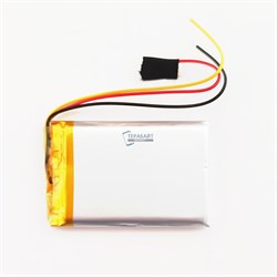 Аккумулятор 3.7v 1300mAh 3pin 603450 Li-Pol универсальная аккумуляторная батарея 6x34x50 3 провода - фото 184687