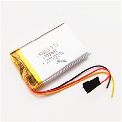 Аккумулятор 3.7v 1300mAh 3pin 603450 Li-Pol универсальная аккумуляторная батарея 6x34x50 3 провода - фото 184688