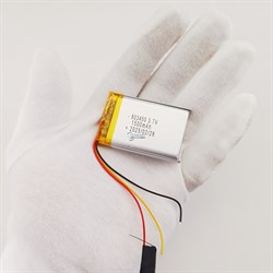 Аккумулятор 3.7v 1500mAh 3pin 803450 Li-Pol универсальная аккумуляторная батарея 8x34x50 3 провода - фото 184705