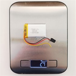 Аккумулятор 3.7v 1402mAh 3pin 703450 Li-Pol универсальная аккумуляторная батарея 7x34x50 3 провода - фото 184729